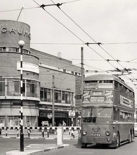 An archive photograph of Tally Ho Corner, North Finchley, in an earlier era