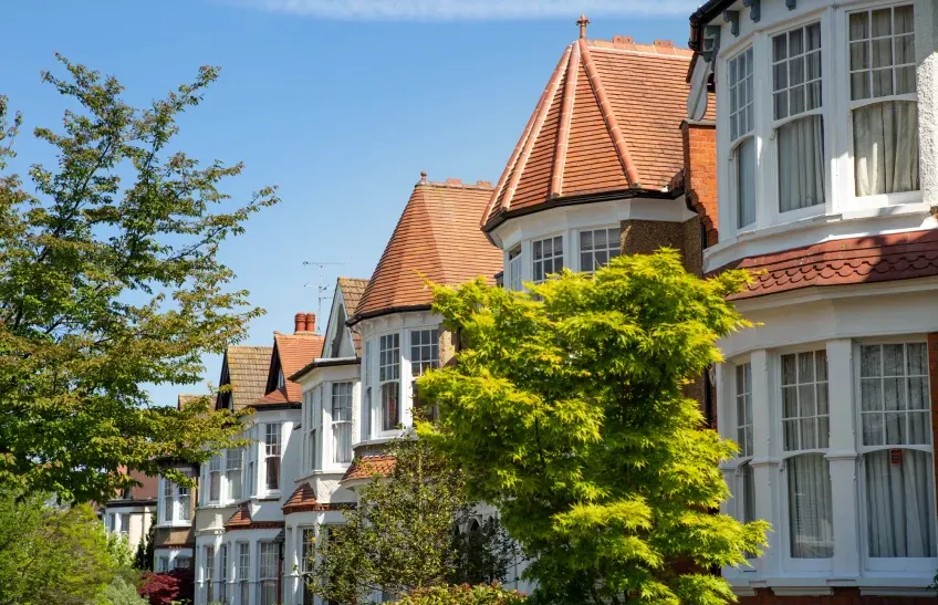 Edwardian bay-window semi-detached houses