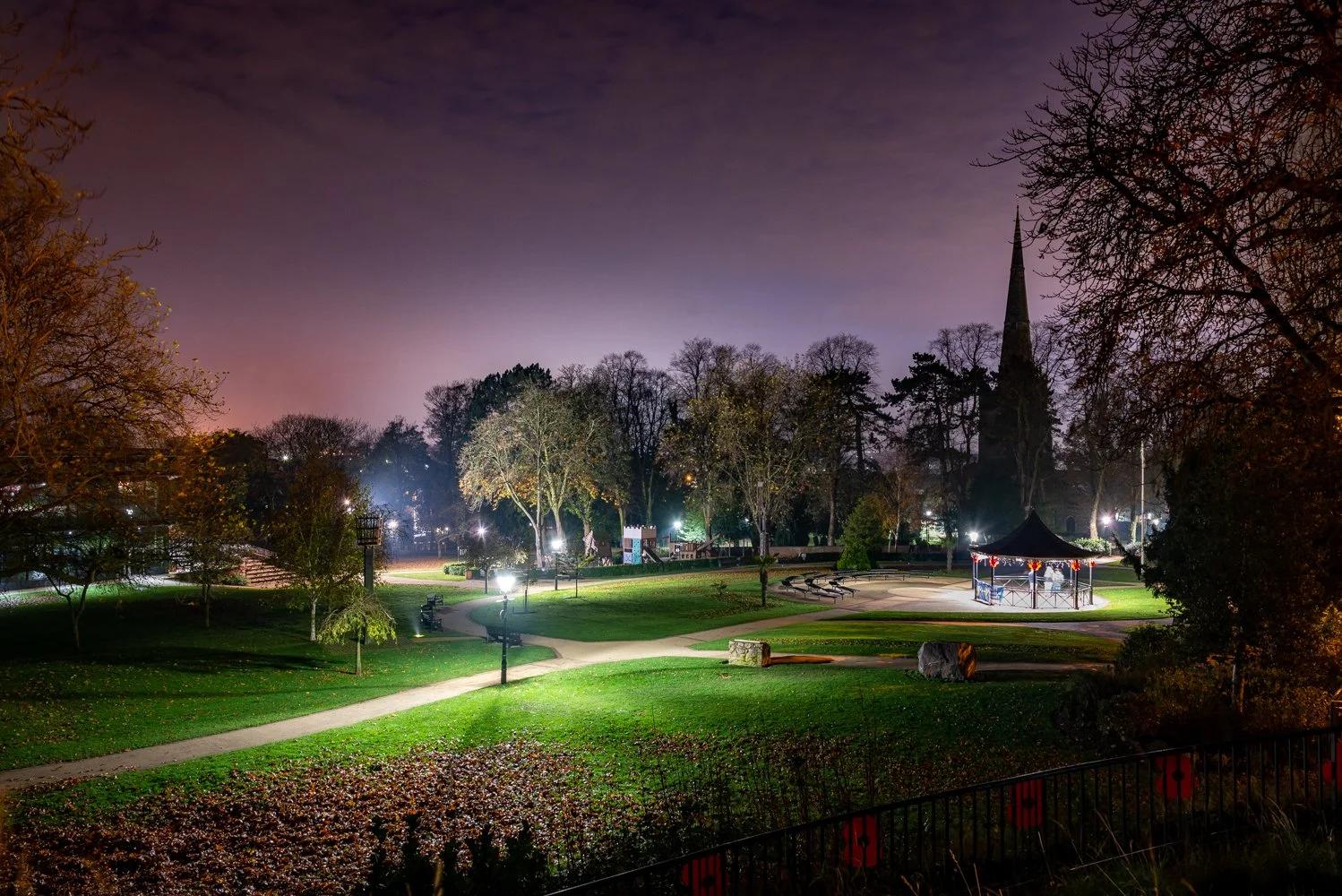 Hinckley at night